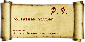 Pollatsek Vivien névjegykártya